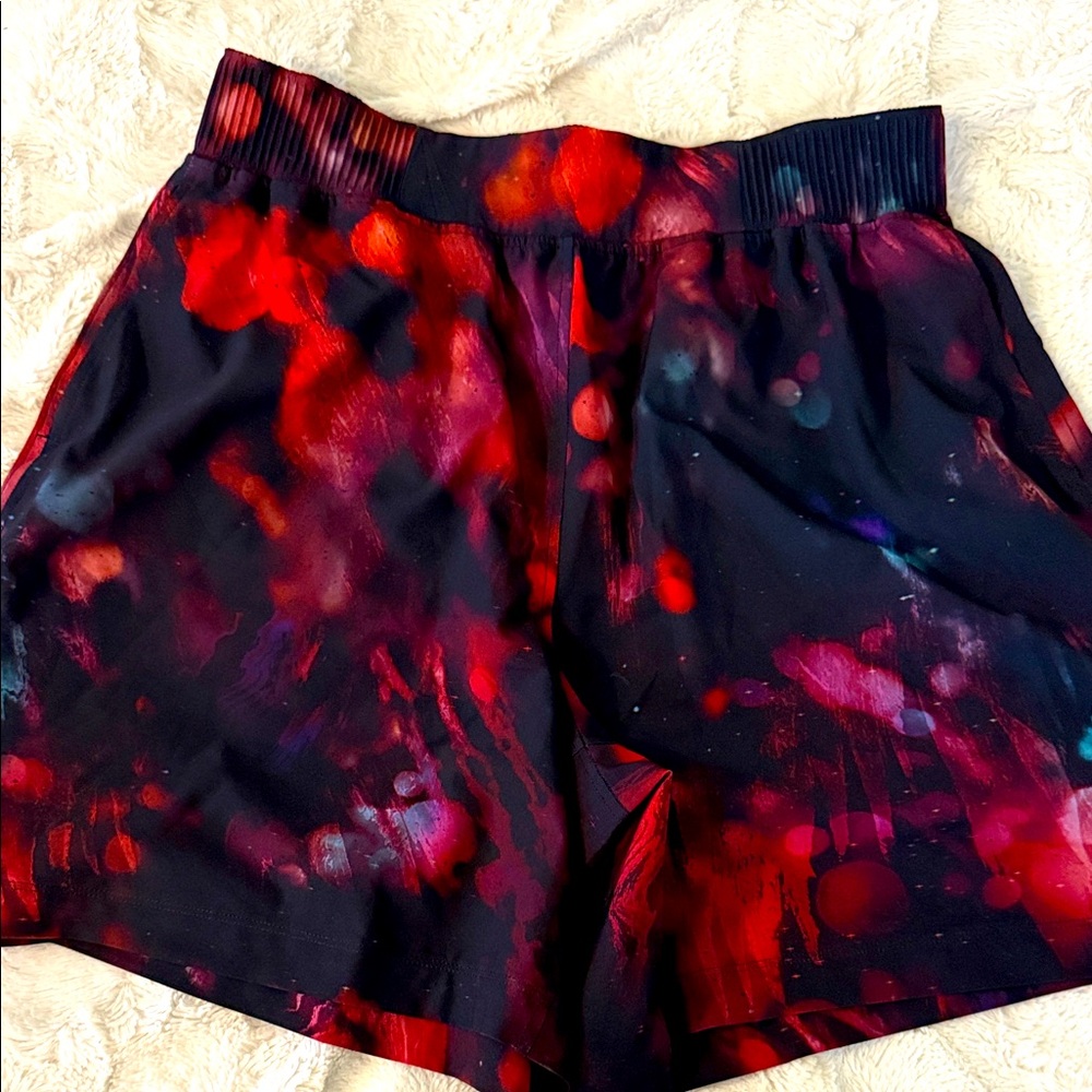 lululemon athletica Red and Black Athletic Shorts